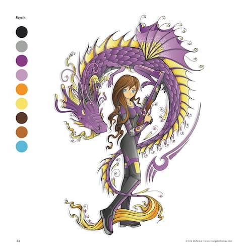 Dragones, colección para colorear