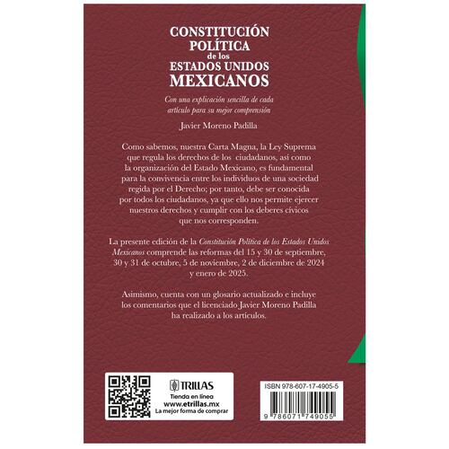 Constitución Política De Los Estados Unidos Mexicanos