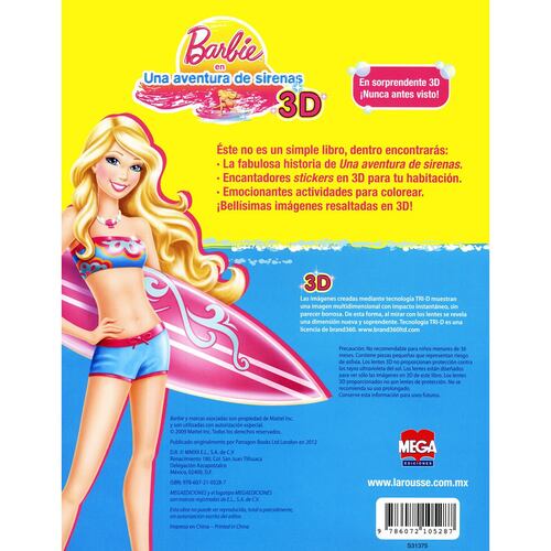 Barbie, Una aventura de sirenas, imágenes 3D
