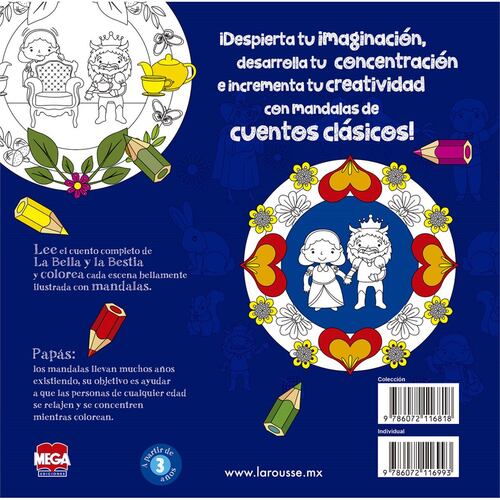 La Bella y la Bestia. Mandalas de cuentos clásicos