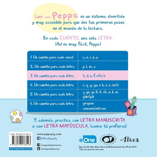 Leo Con Peppa 3. Un Cuento para Cada Letra: T, D, N, F, R/Rr, H