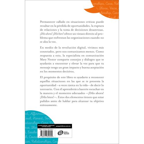 ¡Dilo ahora! ¡Dilo bien!