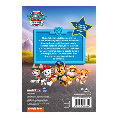 Paw Patrol. Cuentos de 5 minutos. El tesoro de la amabilidad