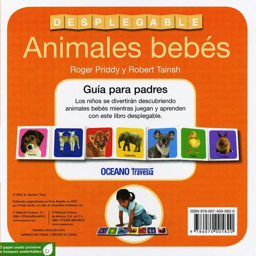 Libro desplegable. Animales bebés
