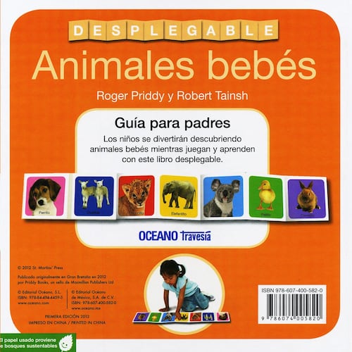 Libro desplegable. Animales bebés