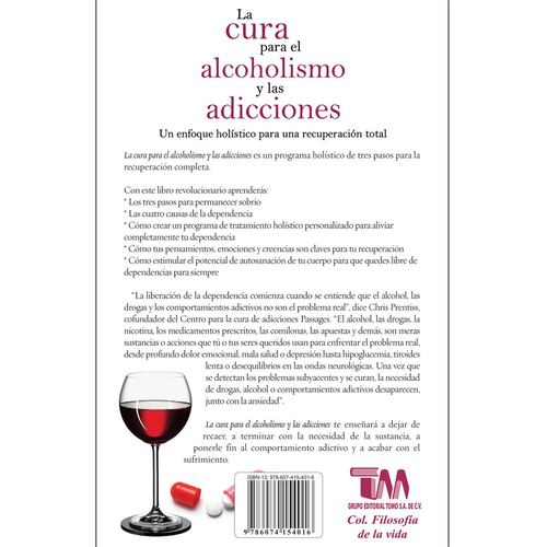 Cura para el alcoholismo y las adicciones