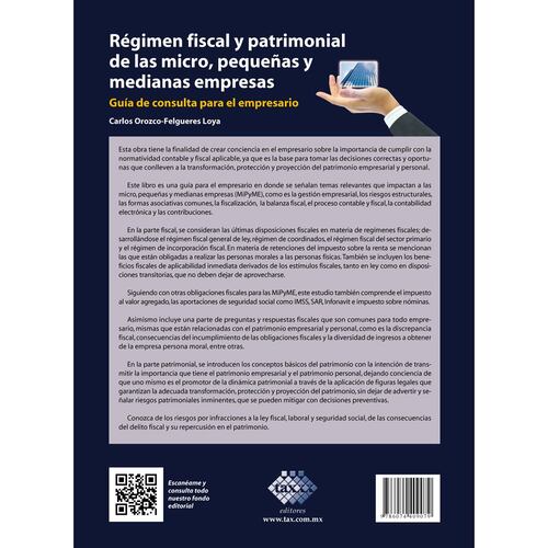 Régimen fiscal y patrimonial de las micro, pequeñas y medianas empresas. Guía de consulta para el empresario