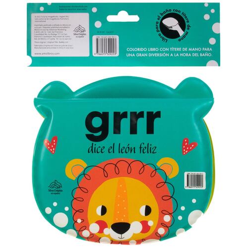 Libro para baño con títere de mano: Mi león y yo en el baño