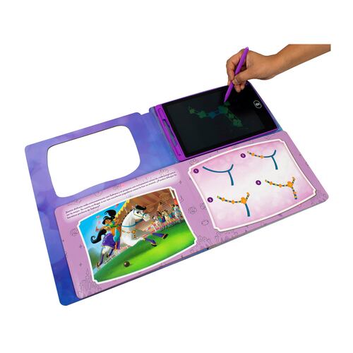 Libro con pizarrón electrónico Disney aventuras de princesas y corceles