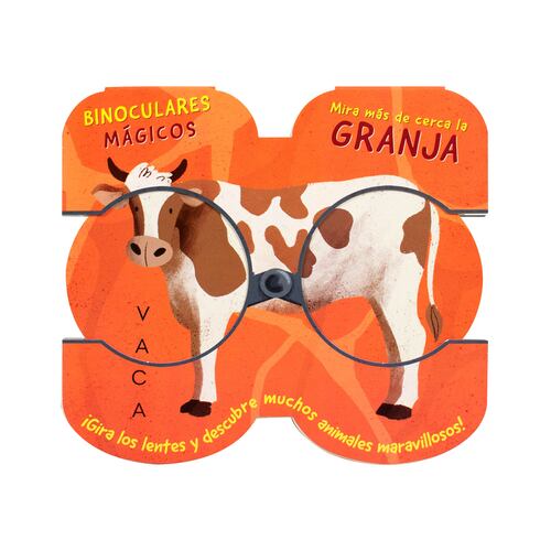 Binoculares mágicos mira más de cerca la granja.