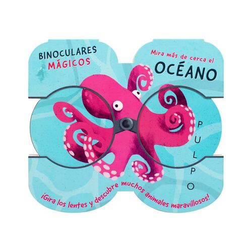 Binoculares mágicos mira más de cerca el océano.