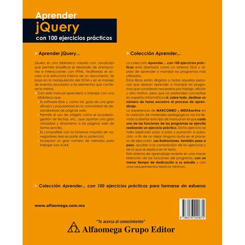 Aprender jQuery. con 100 ejercicios prácticos