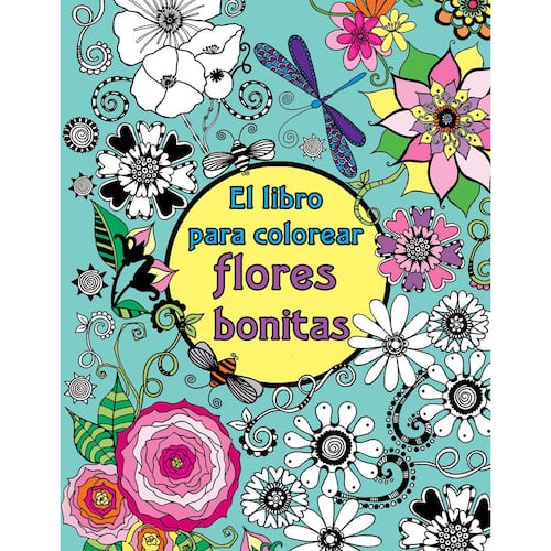 El libro para colorear, flores bonitas