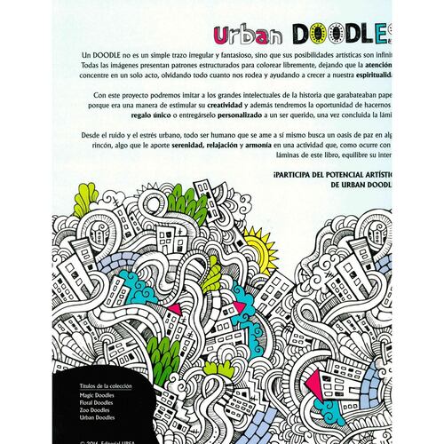 Doddle Books: Urban Doodles para Mejorar La Concentración