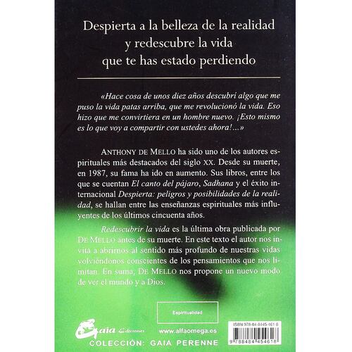 Redescubrir la vida. Despierta a la belleza de la realidad y redescubre la vida que te has estado perdiendo