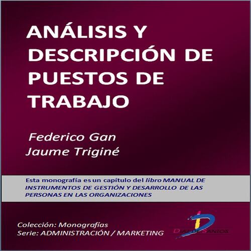 Análisis y descripción de puestos de trabajo