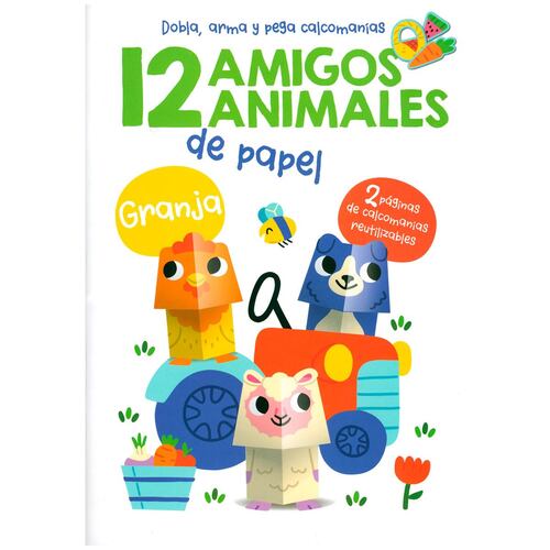 12 amigos animales de papel: granja