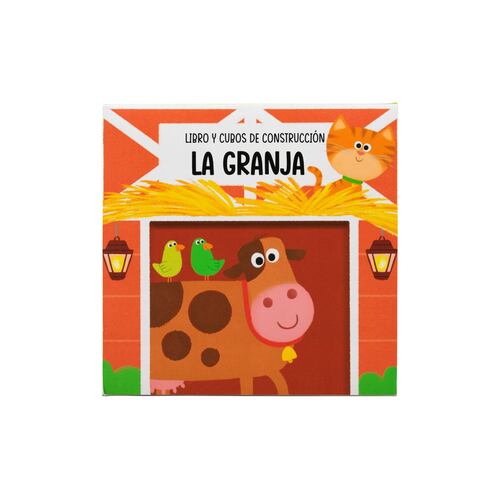 Libro y cubos de construcción números construye tu propia granja