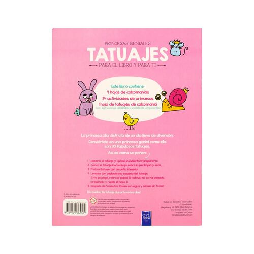 Tatuajes para el libro y para ti la princesa Lilia