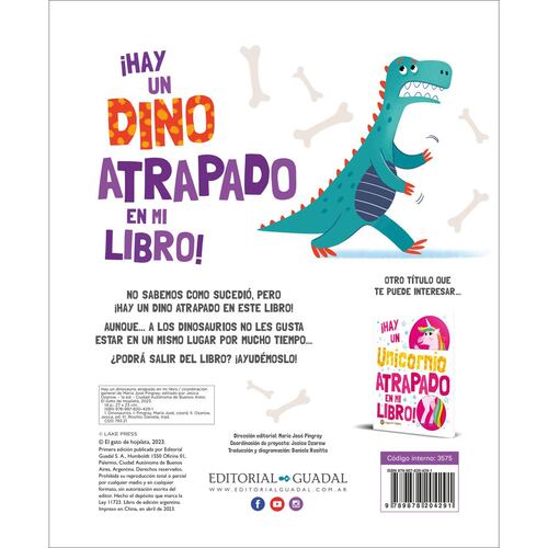 ¡Hay un dino atrapado en mi libro!