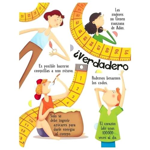60 Increíbles datos curiosos del cuerpo humano, libro levanta tapitas