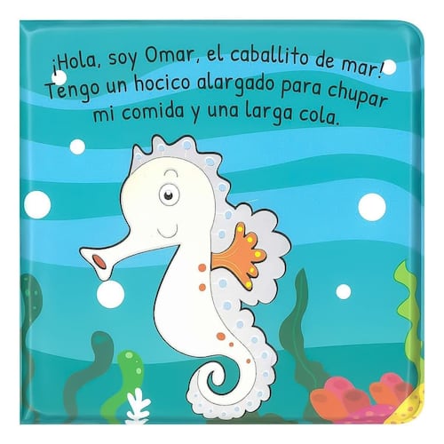 Libro de animales marinos, baño cambia de color