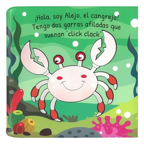Libro de animales marinos, baño cambia de color