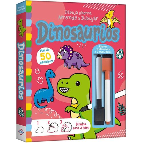 Dibuja y borra, Aprende a dibujar Dinosaurios