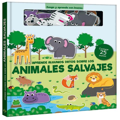 Juega y aprende con imanes, aprende colores con animales salvajes