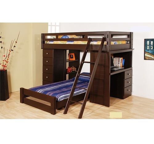Litera Gio 2 Camas Individuales - Chocolate - Kessa.