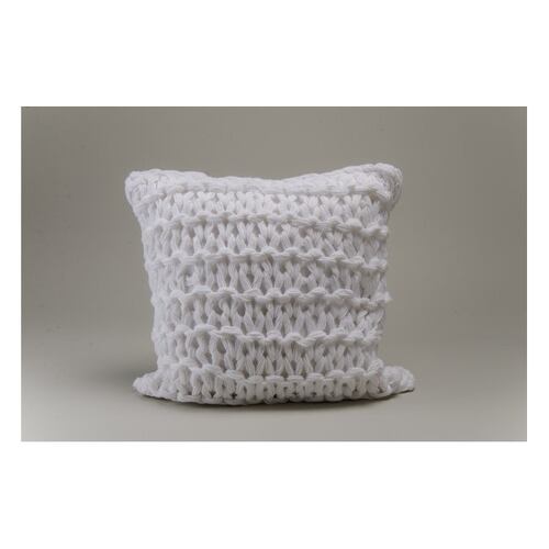 Cojin Tejido Blanco 40 X 40 - Blanco - Kessa.