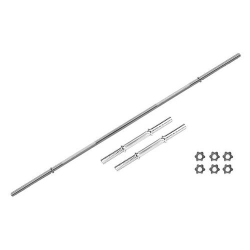 Kit de Pesas Barra Recta, Par de Mancuernas, Discos - 50LBS Set Kit No.2.