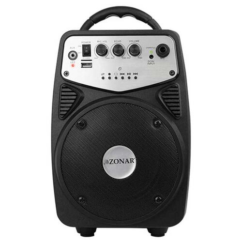 Mini Bafle 6 plg. Zonar Z6BT Amplificado Bluetooth Recargable Portátil Usb