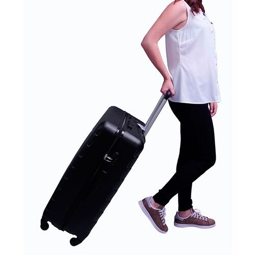 Maleta Negra Set 3 Maletas de Viaje Rigidas 4 Ruedas Negro 20" 24" y 28"
