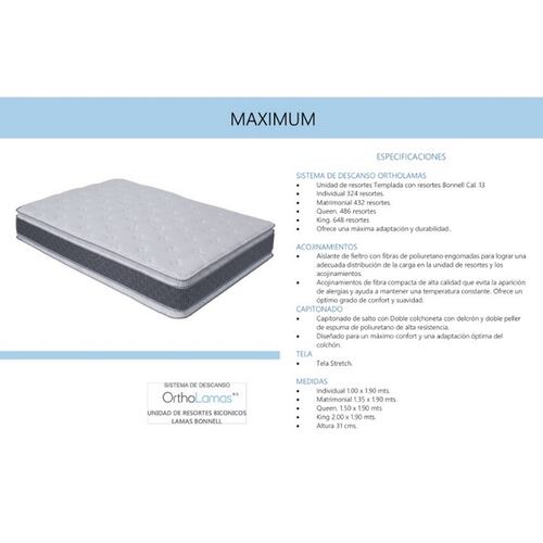 Box Maximum Matrimonial Gris y Blanco - Kessa.