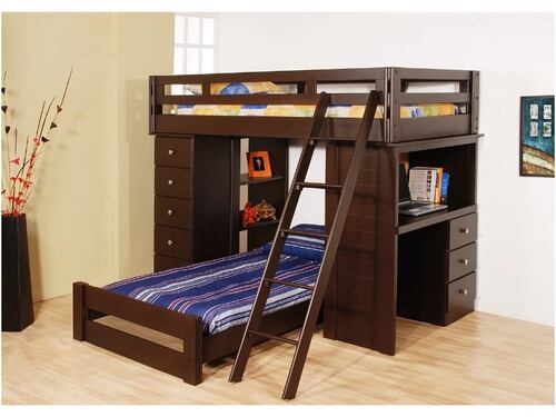 Litera Gio 2 Camas Individuales - Chocolate - Kessa.