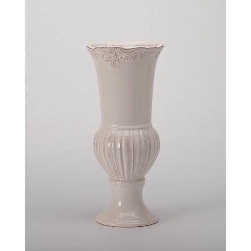 Jarron Ceramica Gde Blanco - Kessa.