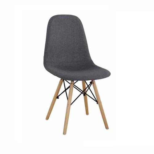 Silla Koda Tela Gris Natural Gris y Pino - Kessa.