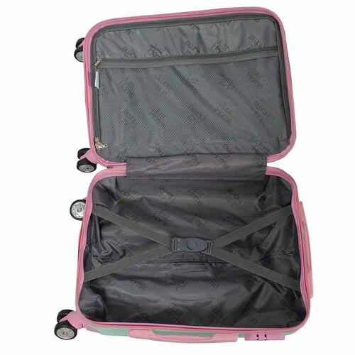 Maleta Rigida Set 3 Maletas Verde Rosa Pastel 8 Ruedas 20" 24" 28"