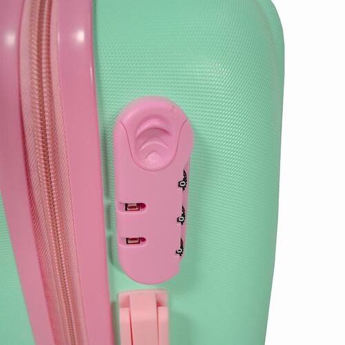 Maleta Rigida Set 3 Maletas Verde Rosa Pastel 8 Ruedas 20" 24" 28"