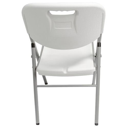 Silla Jardin Kit  4 Sillas Plastico Plegables Reforzadas Blancas Eventos.