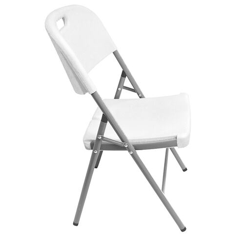 Silla Jardin Kit  4 Sillas Plastico Plegables Reforzadas Blancas Eventos.