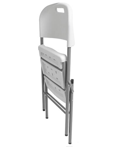 Silla Jardin Kit  4 Sillas Plastico Plegables Reforzadas Blancas Eventos.