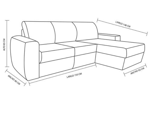 Sala Modelo Asturias Chaise Longue Varios Colores - Kessa.