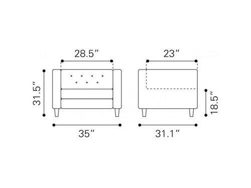 Sillon Modelo Grant Arm Turquesa - Kessa.