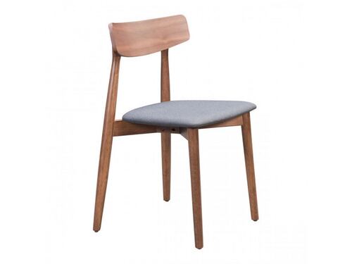 Silla De Comedor Modelo Newman Nuez/Gris - Kessa.