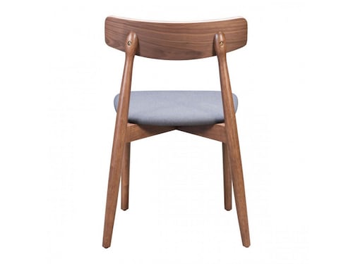 Silla De Comedor Modelo Newman Nuez/Gris - Kessa.
