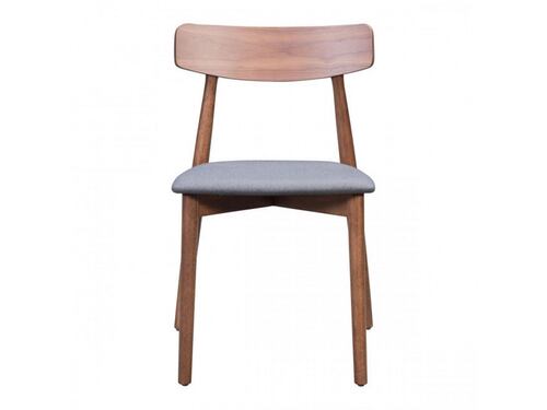Silla De Comedor Modelo Newman Nuez/Gris - Kessa.
