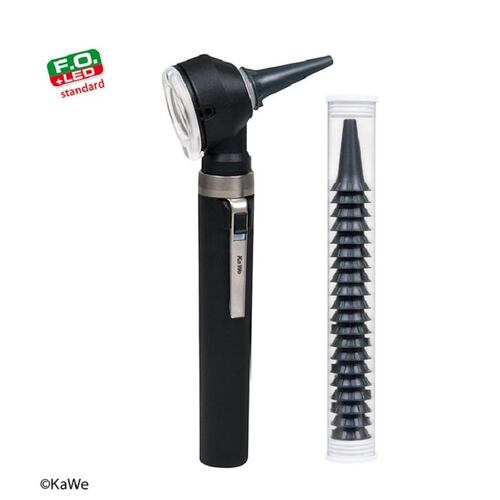 Set Otoscopio Oftalmoscopio Negro Kawe Piccolight Led Xenón