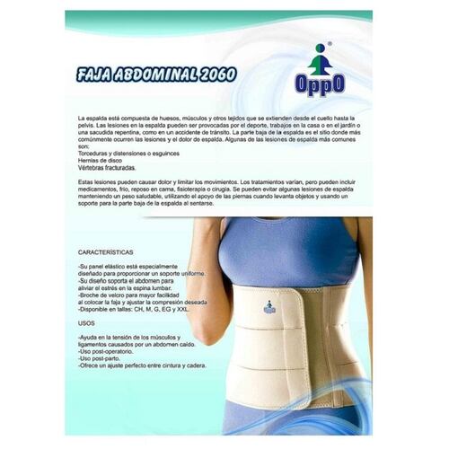 Faja Abdominal Ortopedica Extra Extra Grande 2060 Oppo